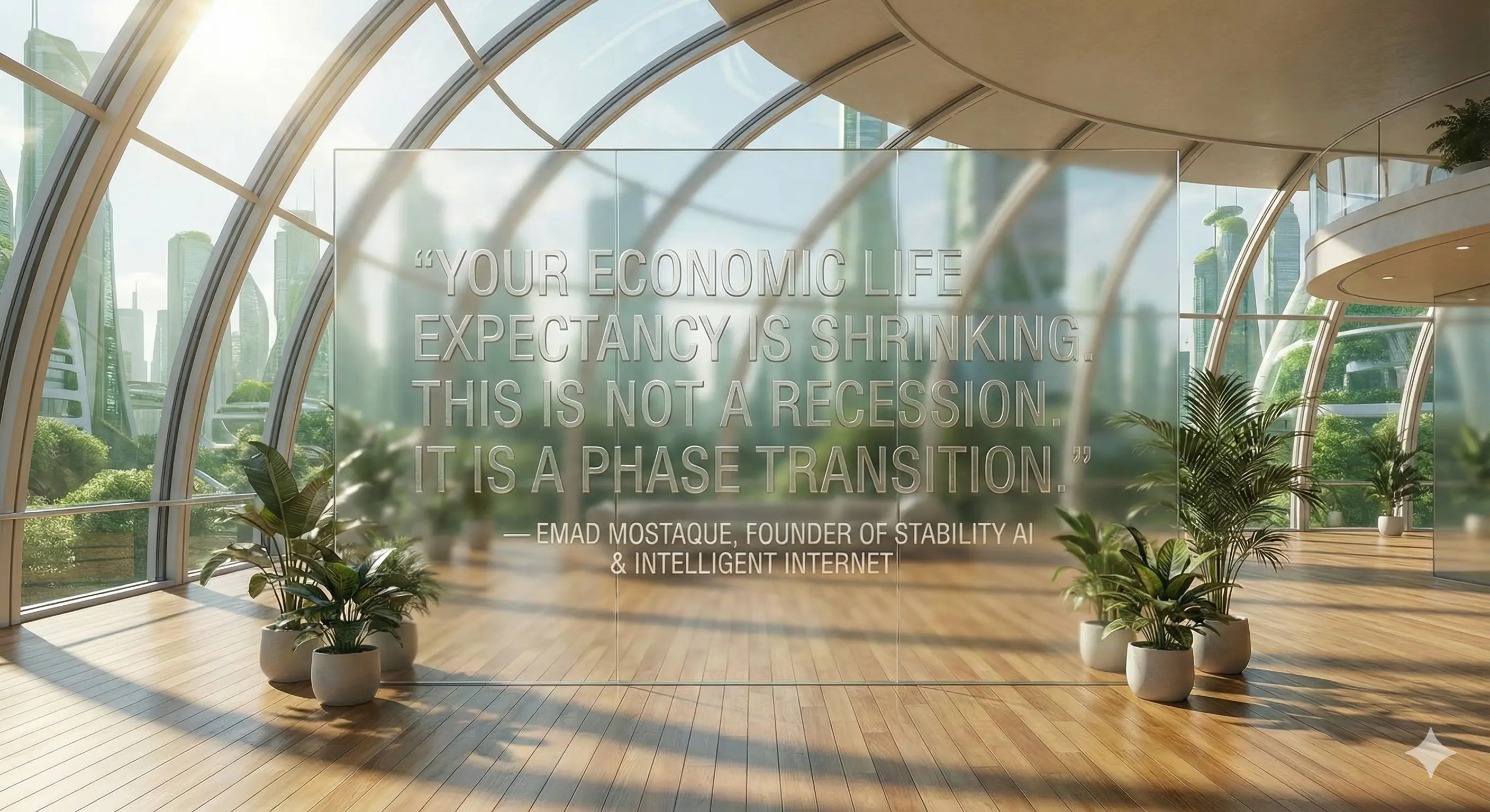 Eco Life: text: Your economic life expectancy is shrinking. This is not a recession. It is a phase transition.