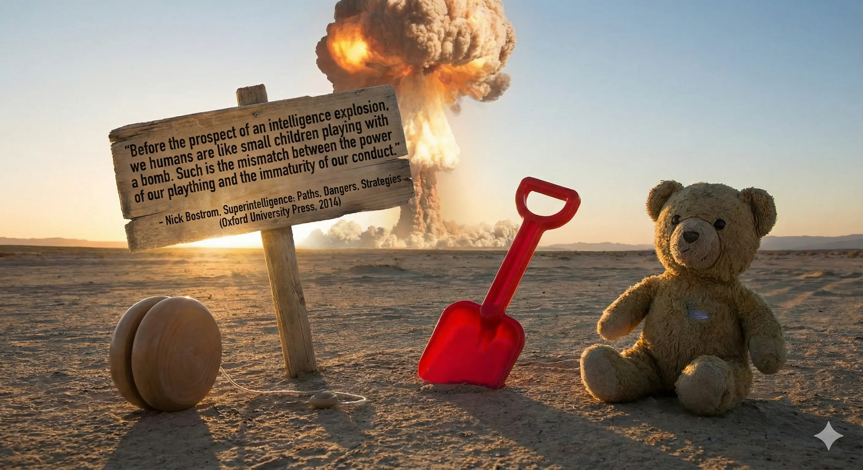 Before the prospect of an intelligence explosion, we humans are like small children playing with a
                bomb. Such is the mismatch between the power of our plaything and the immaturity of our conduct.