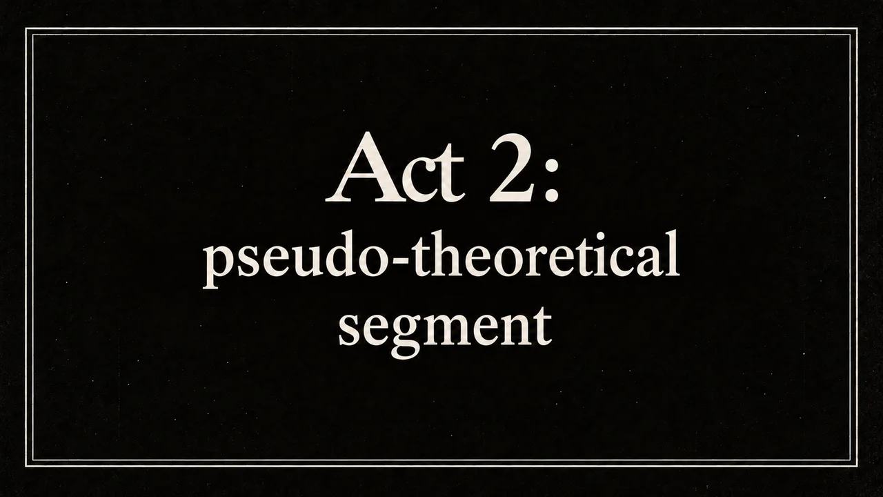 Act 2: pseudo-theoretical segment