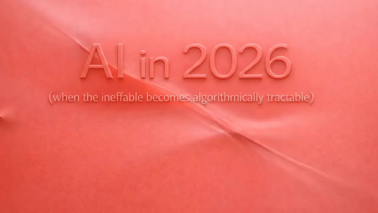 AI in 2026 (when the ineffable becomes algorithmically tractable)