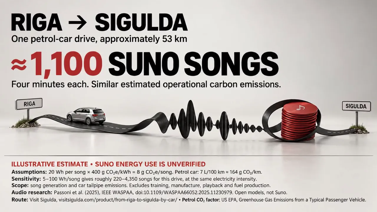 Riga to Sigulda: about 1,100 Suno songs
