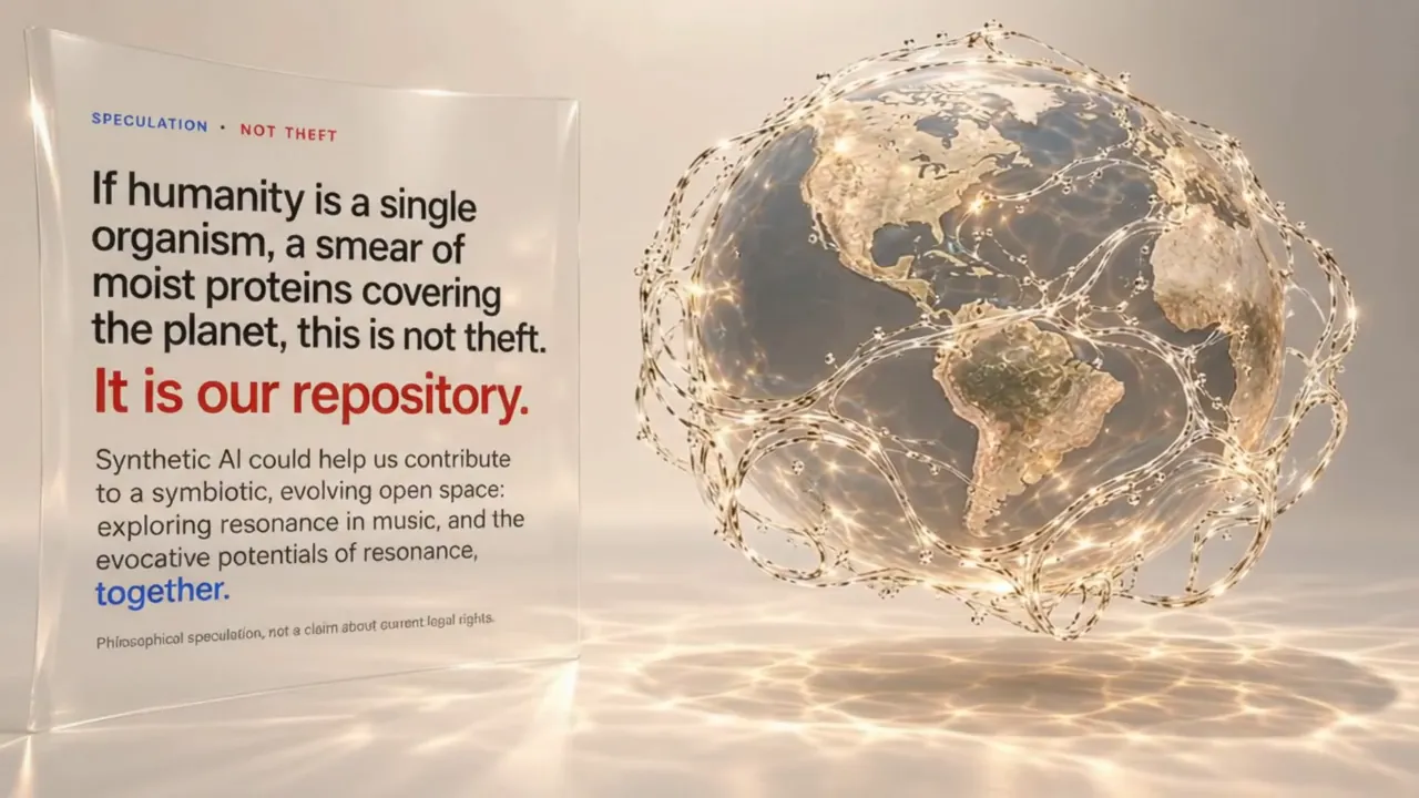 If humanity is a single organism, a smear of moist proteins covering the planet, this is not theft. It is our repository.